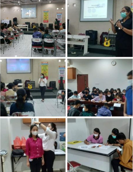 Kegiatan pelaksanaan Germas pada remaja gereja di gereja BHAITANI