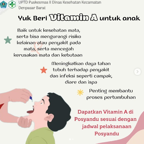 ''Bulan Vitamin A'' ajak balita anda untuk mendapatkan Vitamin A dan obat cacing di Posyandu