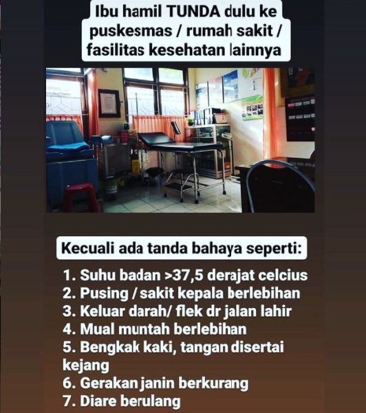Ibu Hamil Tunda Dulu Ke Fasyankes