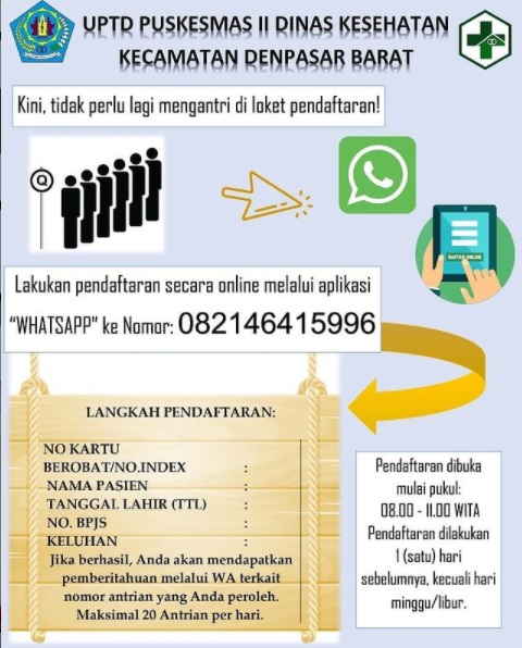 Pendaftaran Puskesmas Bisa Melalui Aplikasi Whatsapp
