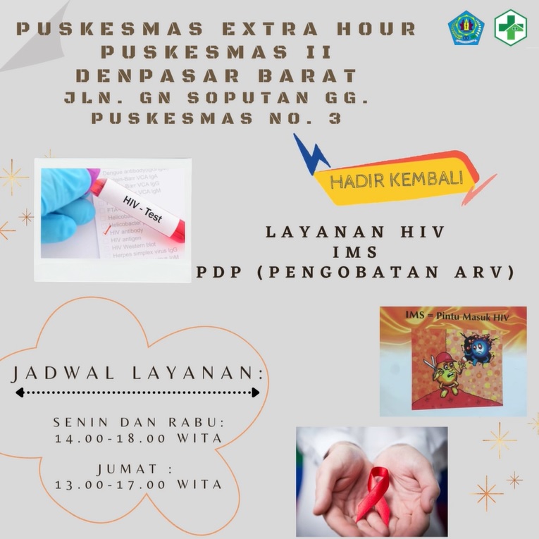 Layanan Puskesmas EXTRA HOUR utk pelayanan HIV, IMS dan PDP