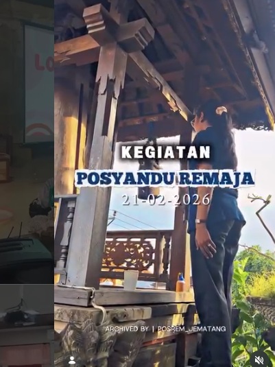 Kegiatan Posyandu Remaja Bulan Pebruari 2026 Br. Jematang