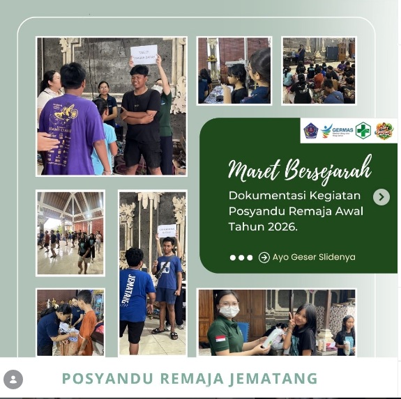 Kegiatan Posyandu Remaja Bulan Maret Banjar Jematang