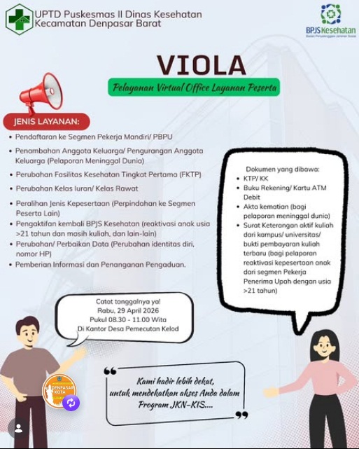 LAYANAN VIOLA BPJS KESEHATAN (Pelayanan Virtual Office Layanan Peserta) BPJS Kesehatan