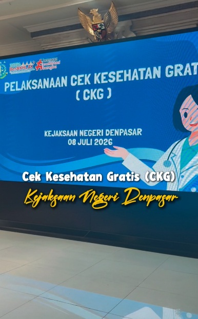 Cek Kesehatan Gratis (CKG) di Kantor Kejaksaan Negeri Denpasar 