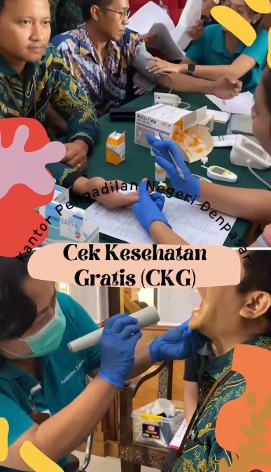 Kegiatan Cek Kesehatan Gratis (CKG) di Kantor Pengadilan Negeri Denpasar