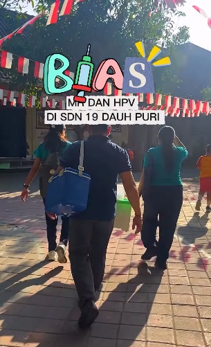 Pelaksanaan BIAS (Bulan Imunisasi Anak Sekolah) di wilayah UPTD Puskesmas II Dinas Kesehatan Kecamatan Denpasar Barat